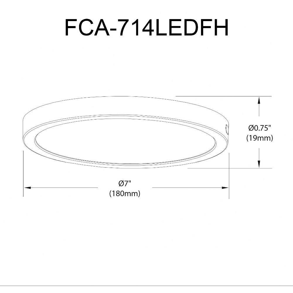 FCA-714LEDFH-MW | dimension