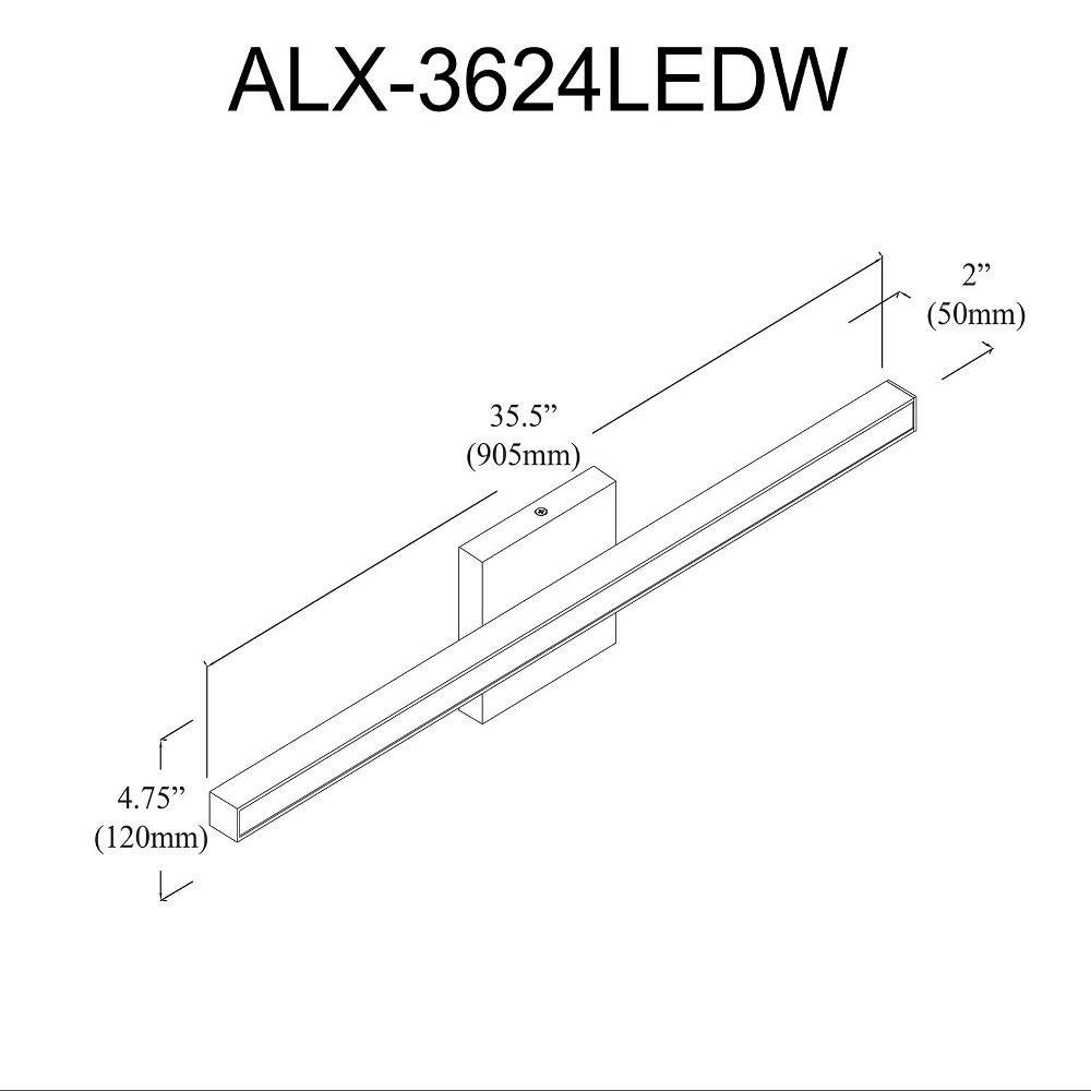 ALX-3624LEDW-MB | dimension