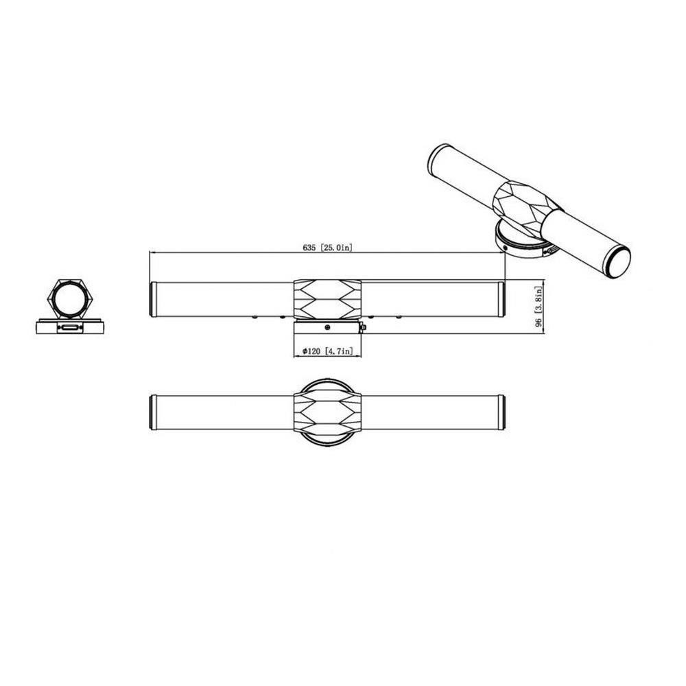 1010-25W-CH-LED | dimension