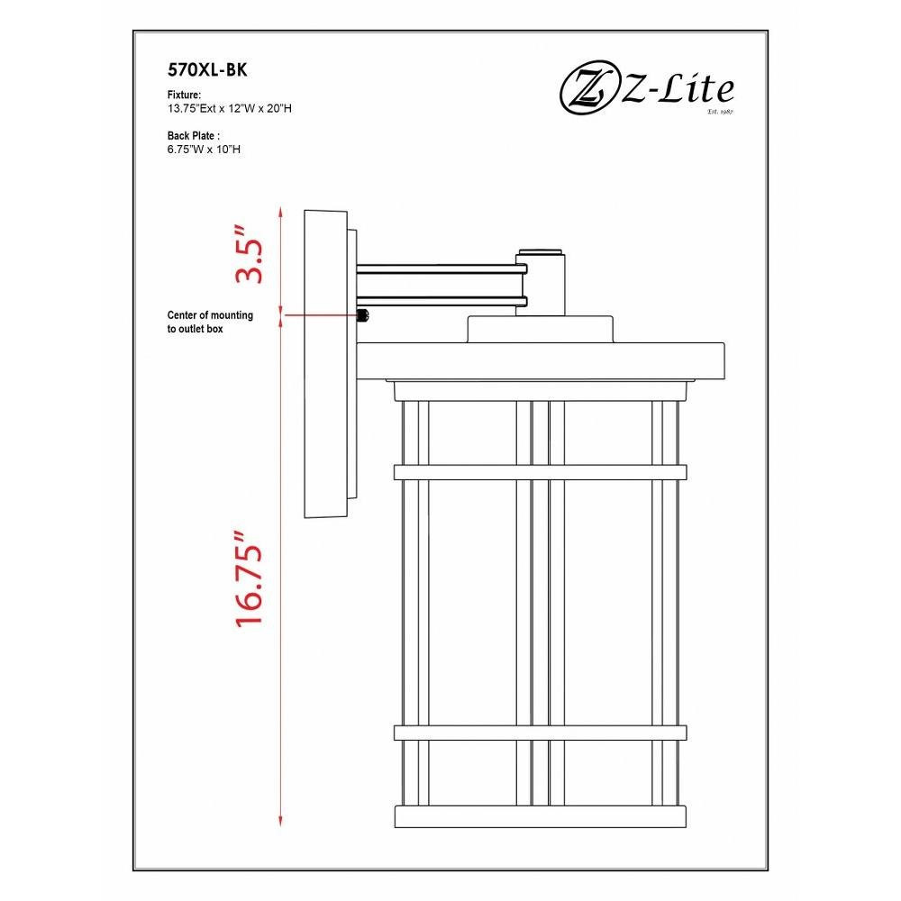 570XL-BK | dimension