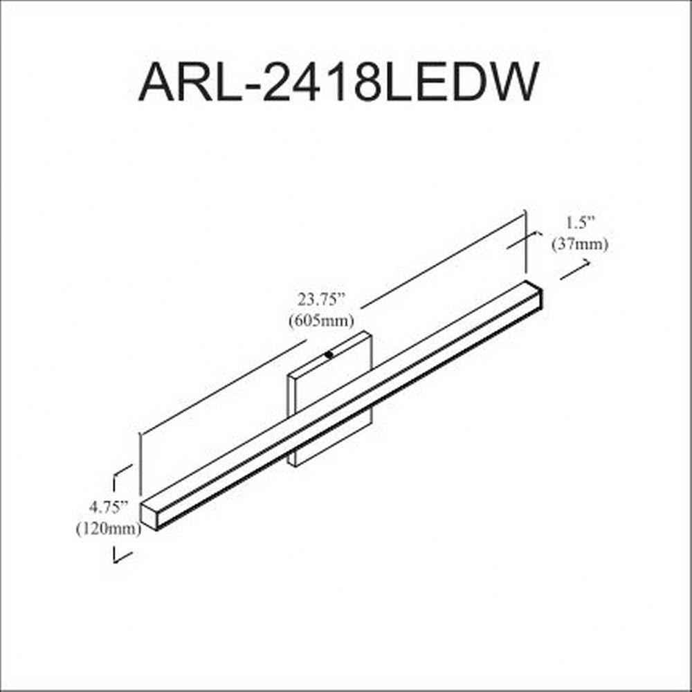 arl-2418ledw-agb | dimension