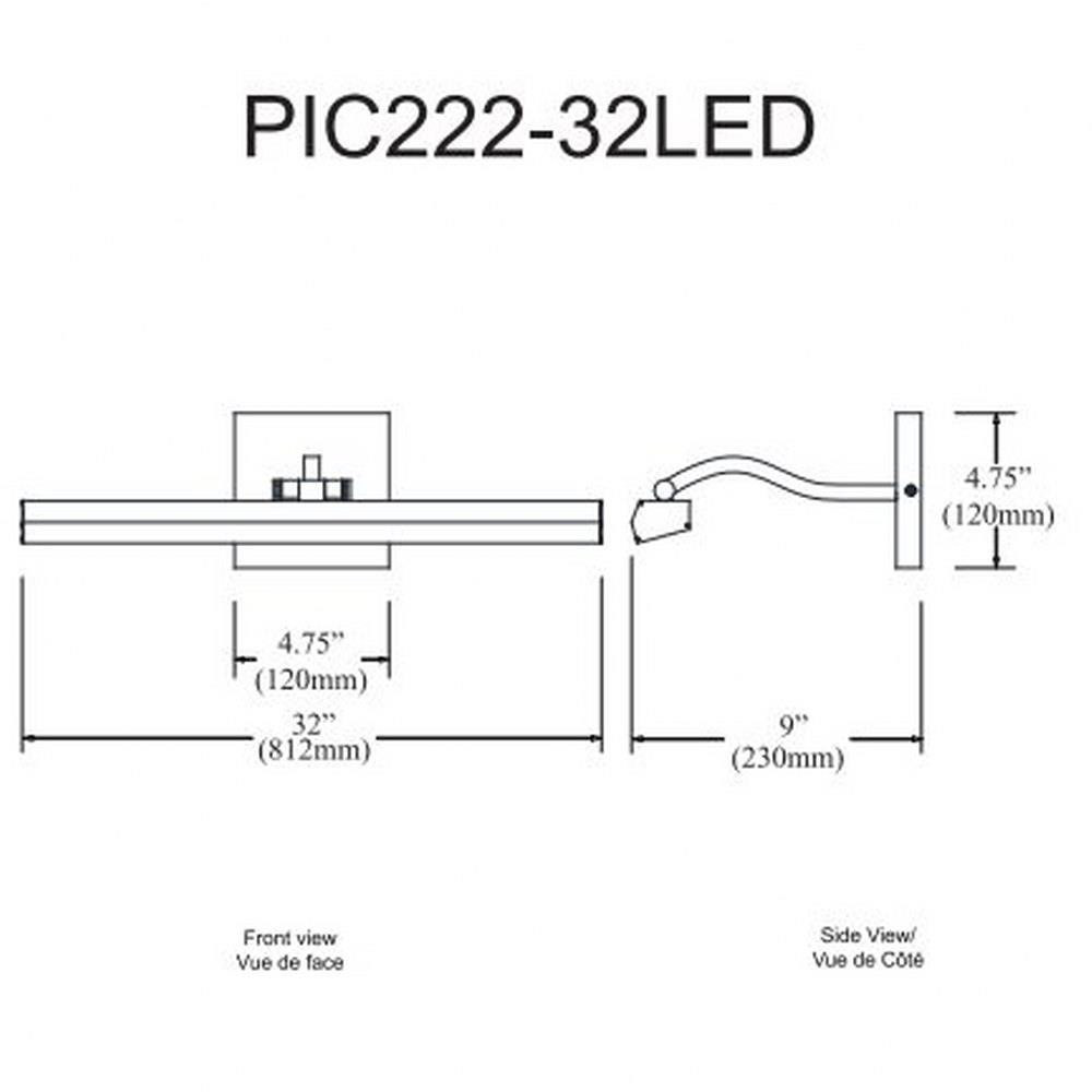 pic222-32led-mb | dimension