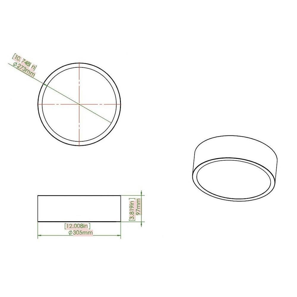 1017F12-BN-LED | dimension