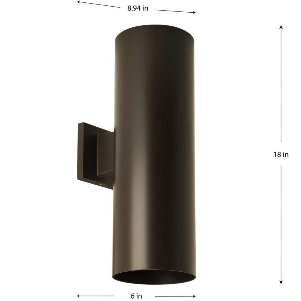 128W 2 LED Outdoor Wall Lantern 18 Inch Tall by Progress - P560293