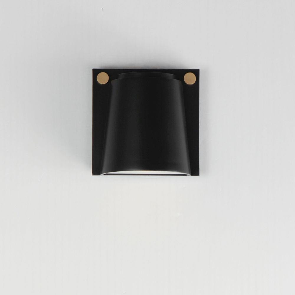 Rivet 8W 1 LED Light Outdoor Wall Lantern by Maxim - 42120BKAB