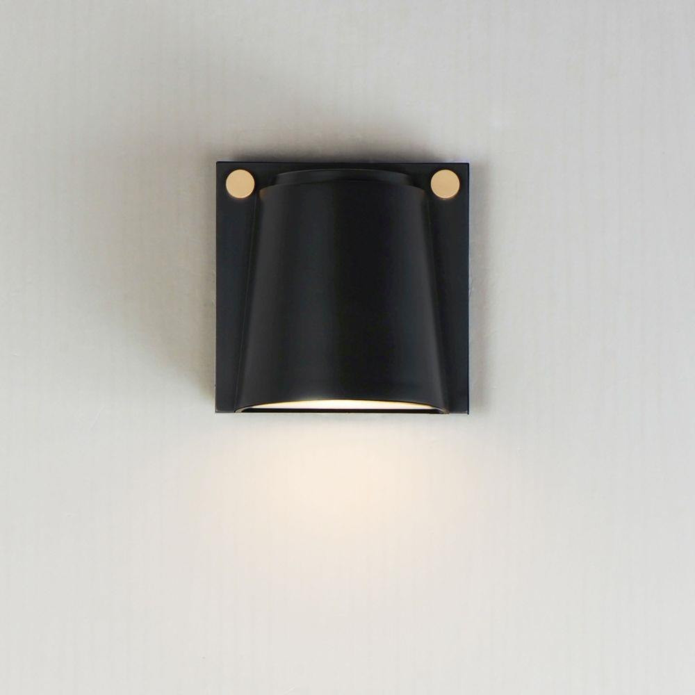 Rivet 8W 1 LED Light Outdoor Wall Lantern by Maxim - 42120BKAB