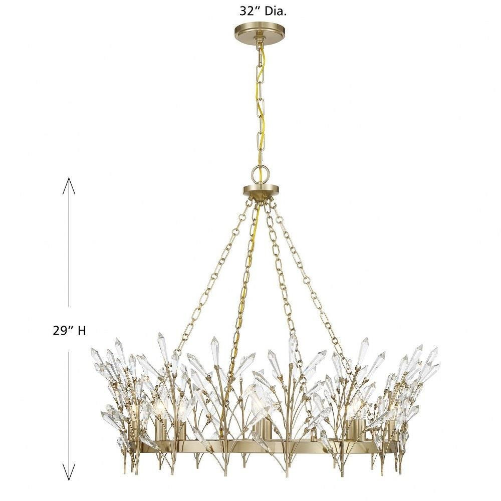 Orianna 8 Light Chandelier 29 Inch Tall and 32 Inch Wide by Savoy