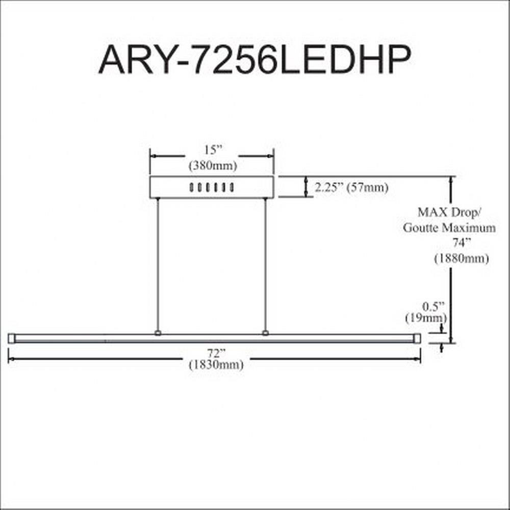 ary-7256ledhp-mb | dimension