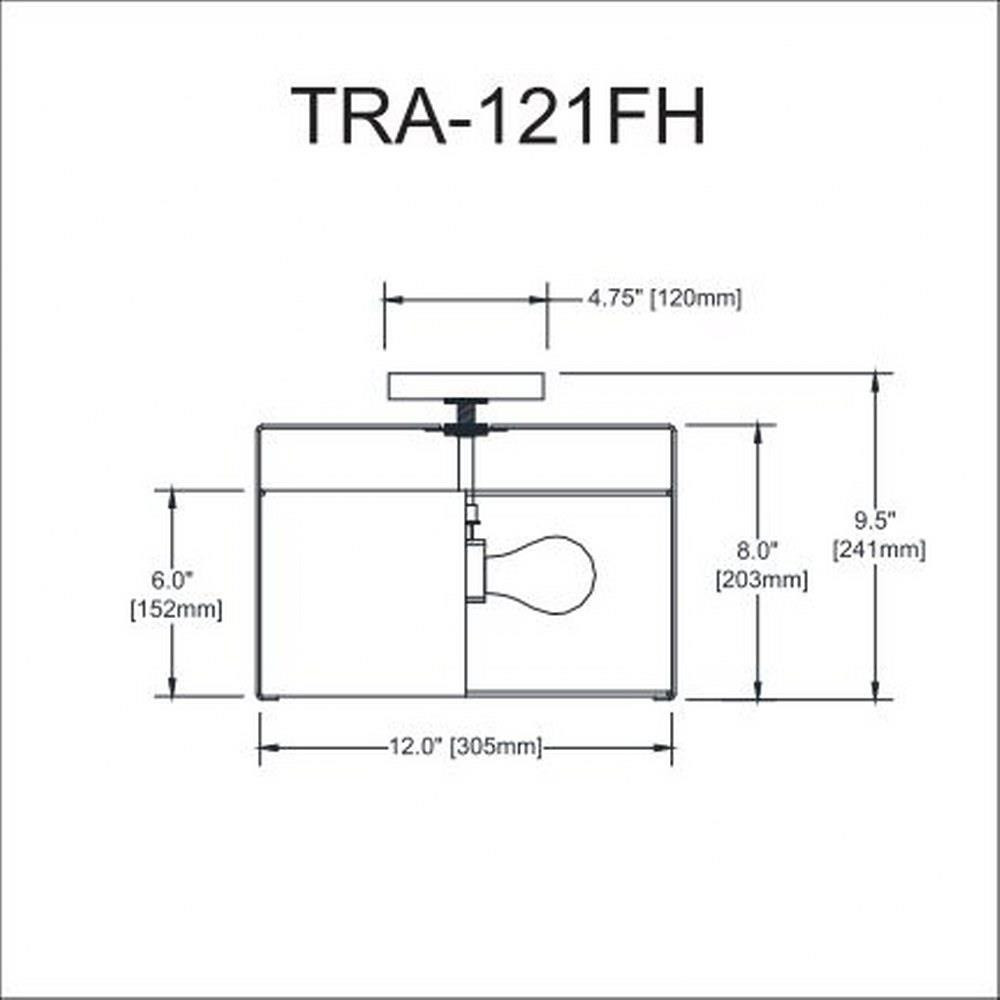 tra-121fh-gld-wh | dimension