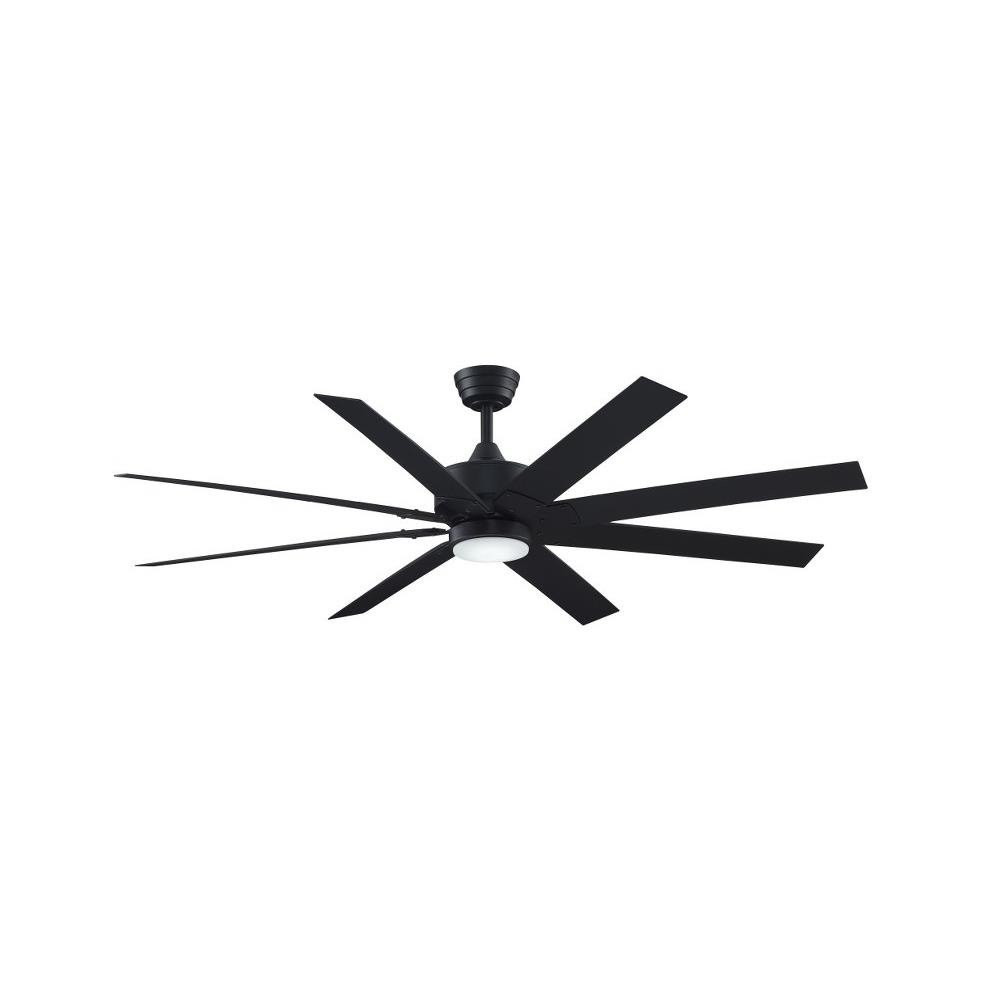 Levon Custom 8 Blade Ceiling Fan with Light Kit 64 Inch Wide by