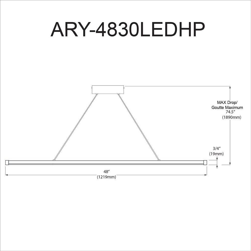 ary-4830ledhp-agb | dimension