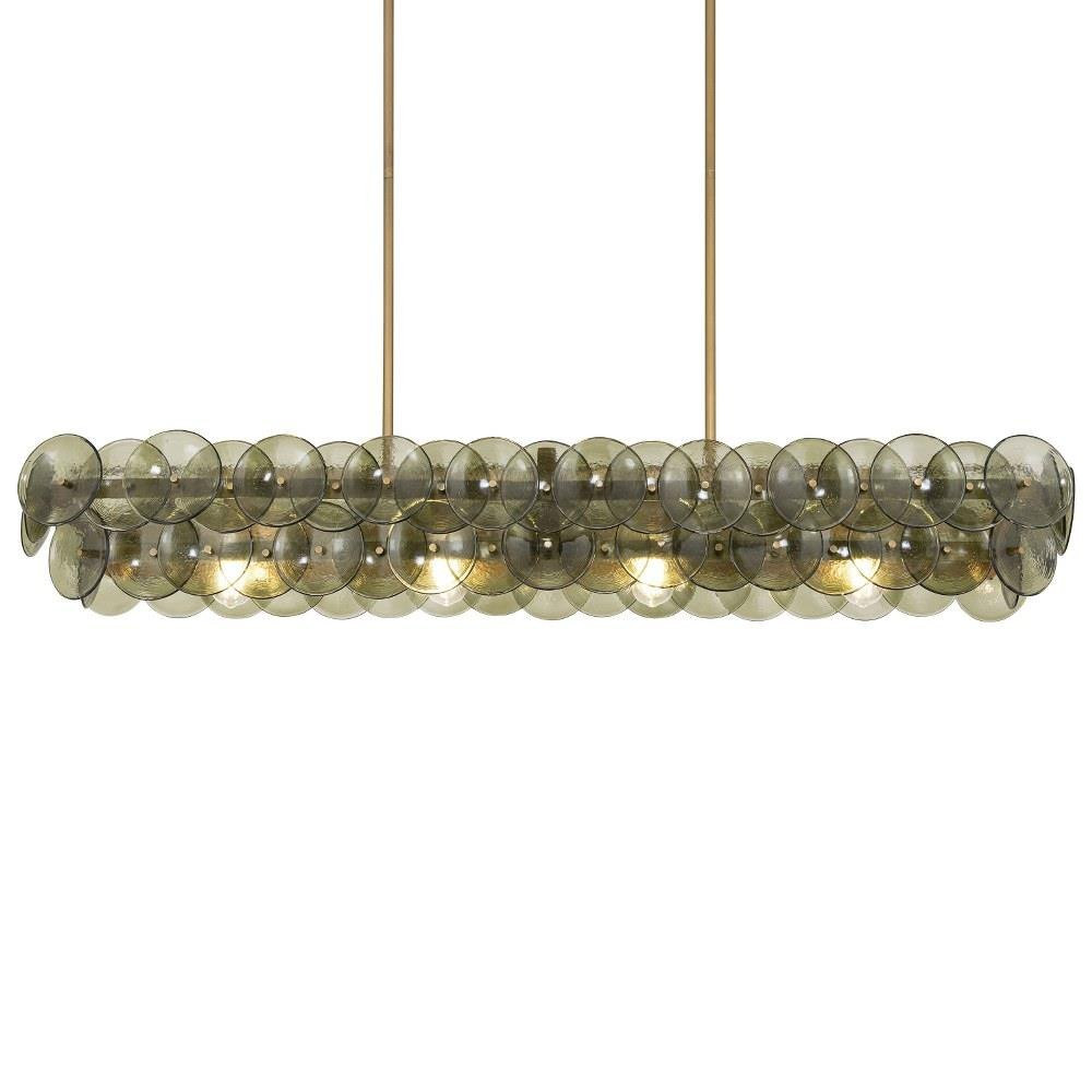 Loren 5 Light Discs Linear Chandelier by Maxim - 21826 - MaximLight