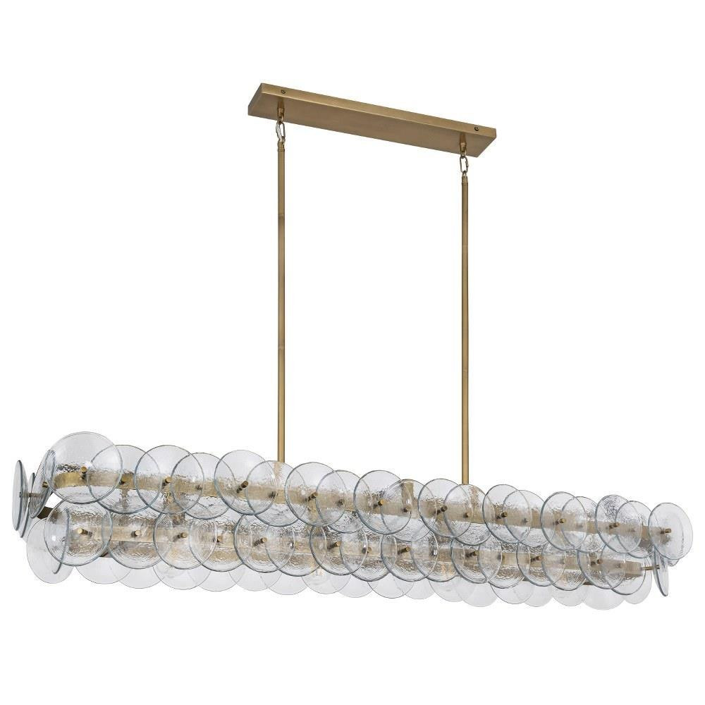 Loren 5 Light Discs Linear Chandelier by Maxim - 21826 - MaximLight