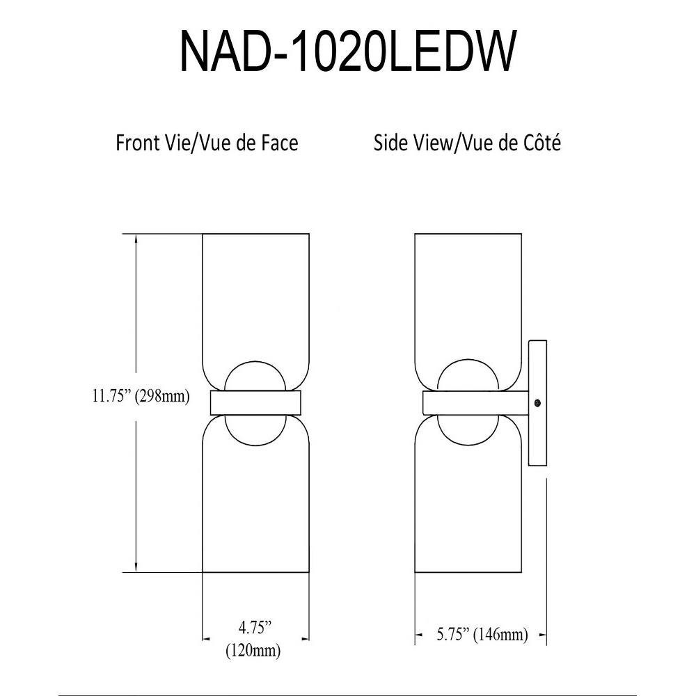 NAD-1020LEDW-PC | dimension