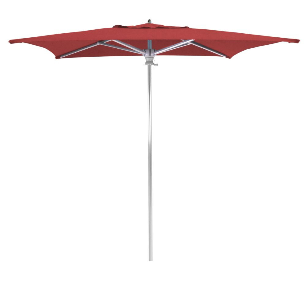 6 Foot Aluminum Manual Lift Square Market Umbrella by Galtech