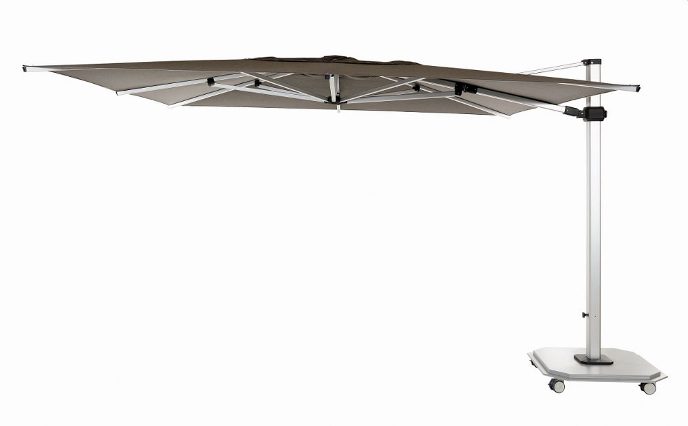 希少 ジェニファーマークスStreet Side Umbrellas 1014P 10 x 14 Foot Aluminum Crank Lift Rectangle Cantilever Umbrella by
