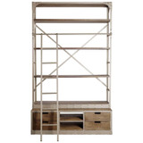Brodie 4 Shelf Shelving Unit 94 Inch Tall and 20.5 Inch Wide By Mercana - 50373-AB