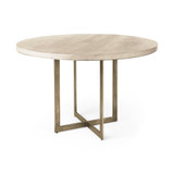 Faye Round Dining Table 30 Inch Tall and 48 Inch Wide By Mercana - 69563-AB