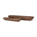 Athena Wooden Tray 5 Inch Tall and 8 Inch Wide By Mercana - 70148