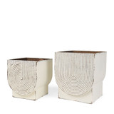 Medina Planter 11.02 Inch Tall and 9.45 Inch Wide By Mercana - 70547