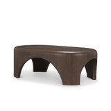 Shima Oval Coffee Table 16 Inch Tall and 28 Inch Wide By Mercana - 70831