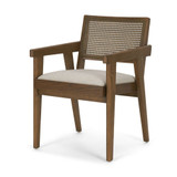 Reid Cane Back Dining Armchair 31.25 Inch Tall and 21 Inch Wide By Mercana - 71244