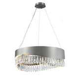 Venosa 34W 1 LED Small Round Chandelier 7 Inch and 26 Inch Wide by Kanova - KCH1101R-26