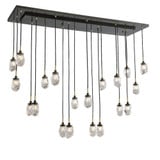 Avola 20 Light Ice Drop Rectangular Chandelier 128 Inch Tall by Kanova - KCH1106L-20