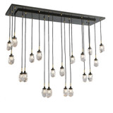 Avola 20 Light Ice Drop Rectangular Chandelier 128 Inch Tall by Kanova - KCH1106L-20