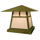Carmel 1 Light Column Mount with T Bar Overlay 10.25X12 by Arroyo Craftsman - CC-12TWO