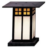 Glasgow 1 Light Column Mount 9.75 Inch and 9 Inch Wide by Arroyo Craftsman - GC-9
