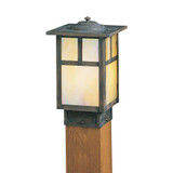 Mission 1 Light Square PostCap Path Light/T Bar Overlay by Arroyo Craftsman - MPC-6