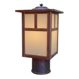 Mission 1 Light Post Mount with T Bar Overlay 8.5 X 6 by Arroyo Craftsman - MP-6