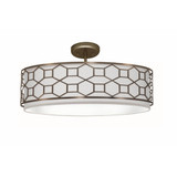 Gem 2 Light Semi Flush Mount 15 Inch Tall and 17 Inch Wide by Lite Tops - SF-S100-2043