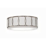 Chain Link 2 Light Flush Mount 6 Inch Tall and 17 Inch Wide by Lite Tops - FM-S100-875