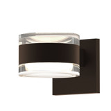 Sazei Court 2 LED Clear Cylinder Lenses Wall Sconce 5 Inch Wide - 181-BEL-1395822