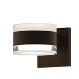 Sazei Court 2 LED White Cylinder and Clear Cylinder Lens Wall Sconce - 181-BEL-1395826