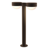Sazei Court 2 LED Plate Cap and Dome Lens Double Bollard 22 Inch Tall - 181-BEL-1395869