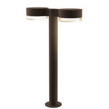 Sazei Court 2 LED Plate Cap and Clear Cylinder Double Bollard 22 Inch - 181-BEL-1395870