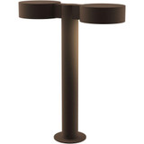 Sazei Court 2 LED Plate Cap and Plate Lens Double Bollard 16 Inch - 181-BEL-1395864