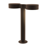 Sazei Court 2 LED Plate Cap and Plate Lens Double Bollard 16 Inch - 181-BEL-1395864