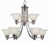 9 Light Large 2 Tier Chandelier - 61-BEL-186756