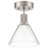 Risir Avenue 9W 1 LED 8 Inch Wide Steel Semi Flush Mount - 4-BEL-1265454