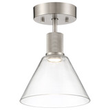 Risir Avenue 9W 1 LED 8 Inch Wide Steel Semi Flush Mount - 4-BEL-1265454