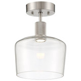 Risir Avenue 9W 1 LED 9 Inch Wide Steel Semi Flush Mount - 4-BEL-1265460