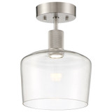 Risir Avenue 9W 1 LED 9 Inch Wide Steel Semi Flush Mount - 4-BEL-1265460