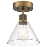 Risir Avenue 9W 1 LED 8 Inch Wide Transitional Semi Flush Mount - 4-BEL-1265456