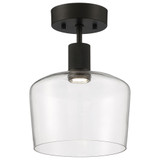 Risir Avenue 9W 1 LED 9 Inch Tall Transitional Semi Flush Mount - 4-BEL-1265461