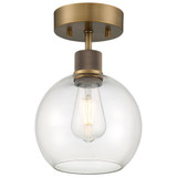 Risir Avenue 1 Light 7.5 Inch Wide Transitional Semi Flush Mount - 4-BEL-1265468