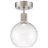 Risir Avenue 1 Light 7.5 Inch Wide Steel Semi Flush Mount - 4-BEL-1265466